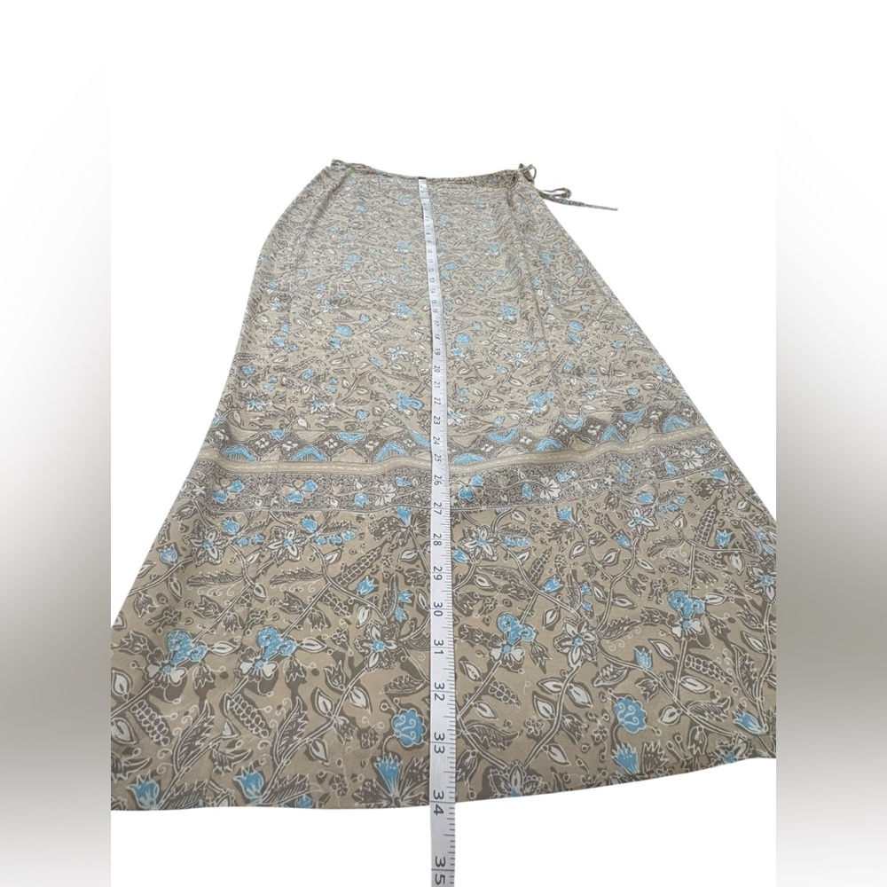 The Limited Taupe and Light Blue Floral Tie-Waist Sarong - Picture 3 of 6